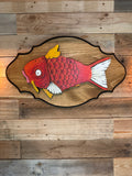 Magikarp Wood Cut Painting (Large With Mount)