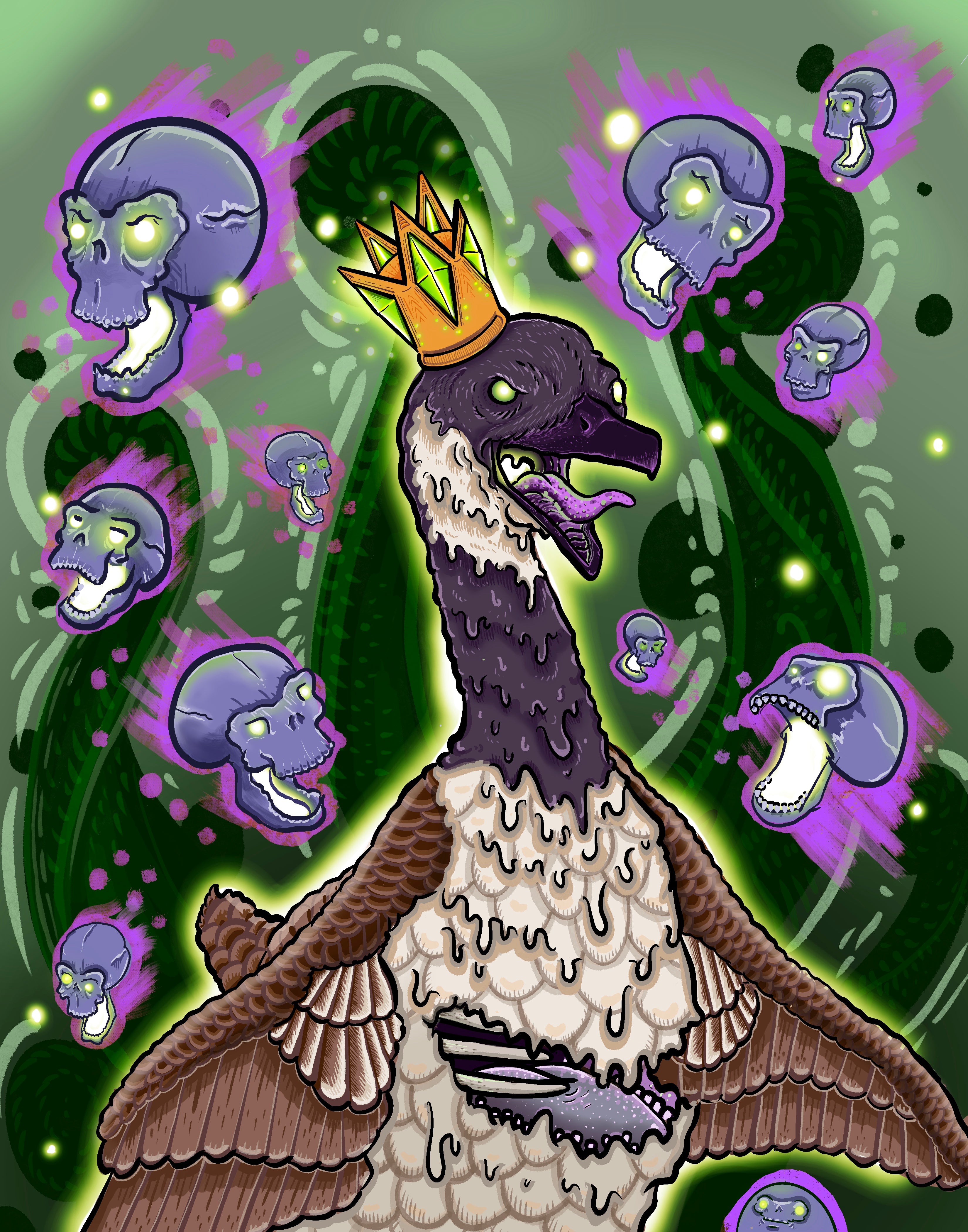 King Papa Poop Goose 11x14