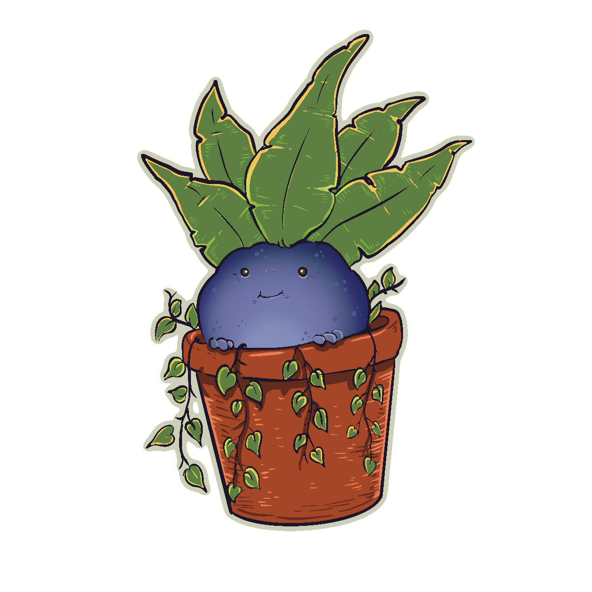 Oddish Sticker Large