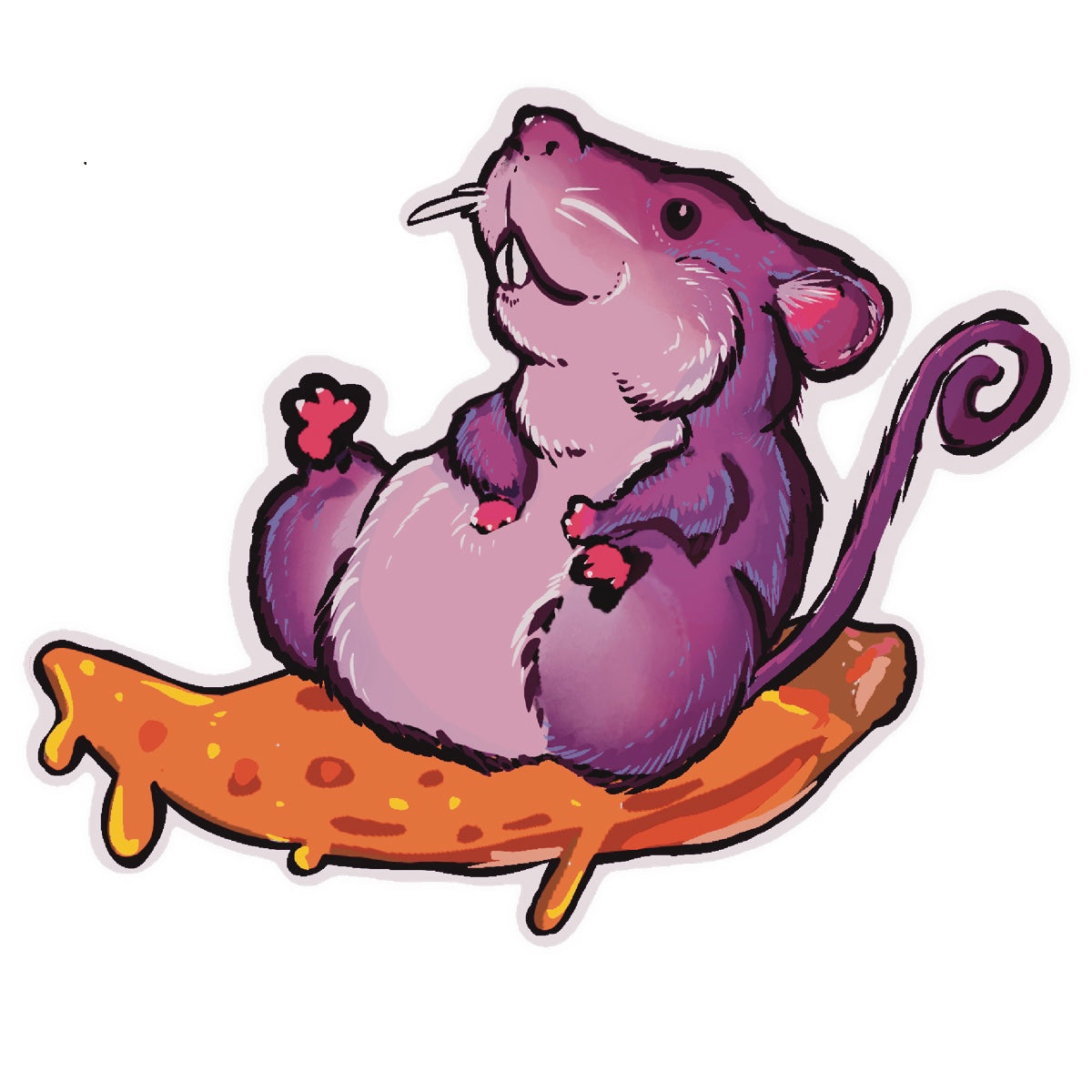 Pizza Rattata Sticker